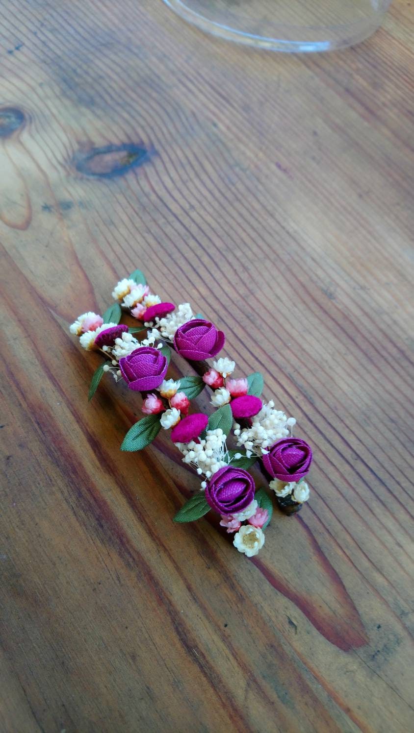 Bougainvillea-Blumenkopfschmuck Aus Konservierten Blumen, Messe, Gast, Hochzeit Bougainvillea-Blumenkopfschmuck Aus Konservierten Blumen, Messe, Gast, Hochzeit von Amayatocados