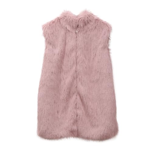 Amazhiyu Fellweste Damen, Pelzmantel Pelzjacke Lang Weste, Kunstfell Jacke Mantel Winter Herbst, Ärmellos Plüschmantel Kunstpelz Westen Elegant, Damenwesten mit Taschen und Reißverschluss, Rosa, M Amazhiyu Fellweste Damen, Pelzmantel Pelzjacke Lang Weste, Kunstfell Jacke Mantel Winter Herbst, Ärmellos Plüschmantel Kunstpelz Westen Elegant, Damenwesten mit Taschen und Reißverschluss, Rosa, M von Amazhiyu