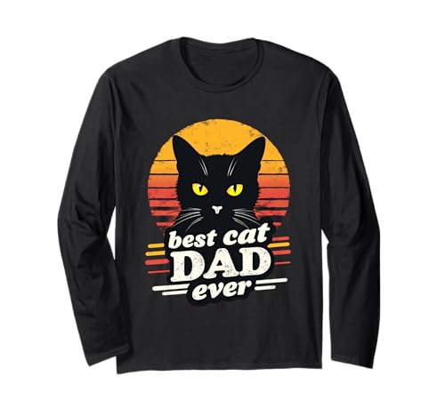 Best Cat Dad Ever Herren Lustiger Katzenvater Langarmshirt Best Cat Dad Ever Herren Lustiger Katzenvater Langarmshirt von Amazing Black Cat Dad Designs