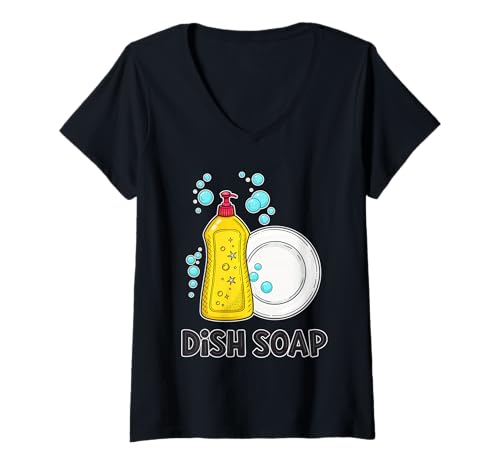 Damen Lustiges Design mit Spülseife und Seifenblasen T-Shirt mit V-Ausschnitt Damen Lustiges Design mit Spülseife und Seifenblasen T-Shirt mit V-Ausschnitt von Amazing Popular Objects