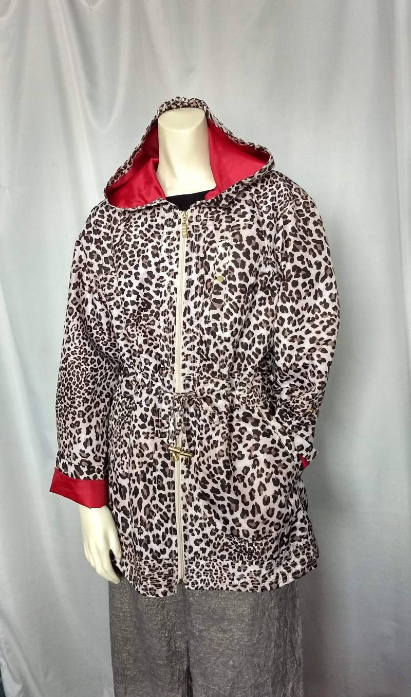 Sussan Graver Animal Print Outdor Hoody-Jacke Mit Gürtel/Lightwear Rotes Futter Einzigartiges Design Frühling Herbst Qualität Mantel Geschenk von AmazingClosetShop