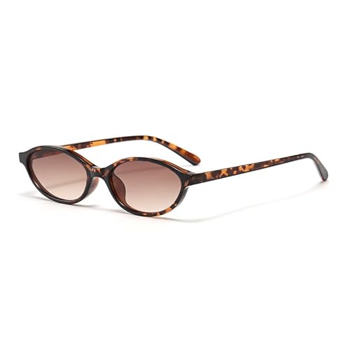 AmazingRose Klassische kleine ovale Sonnenbrille, leichter bequemer Rahmen mit UV400 Schutz, Vintage Stil für Männer und Frauen (Leopardenmuster/braun) von AmazingRose