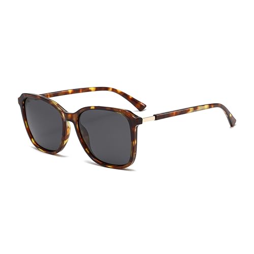AmazingRose Quadratische Polarisiert Oversize-Sonnenbrille für damen und herren,UV-Schutz (Leopard/grau) von AmazingRose