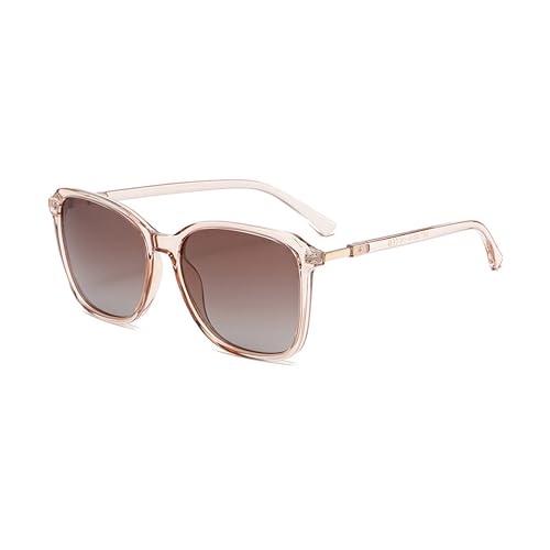 AmazingRose Quadratische Polarisiert Oversize-Sonnenbrille für damen und herren,UV-Schutz (Transparent/Braun) von AmazingRose