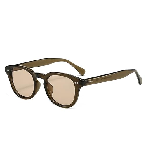 AmazingRose Retro Round Sonnenbrille Herren Damen - Vintage 70er Jahre UV400-Schutz brille (Grün/Braun) von AmazingRose