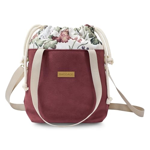 Amazinggirl Handtasche Beuteltasche Damen Tasche A4 oder A5 - Schultertasche Shopper Bag Stofftasche Stoffbeutel mit Innentasche Einkaufstasche Beutel als große Umhängetasche Blumen Rot Amazinggirl Handtasche Beuteltasche Damen Tasche A4 oder A5 - Schultertasche Shopper Bag Stofftasche Stoffbeutel mit Innentasche Einkaufstasche Beutel als große Umhängetasche Blumen Rot von Amazinggirl