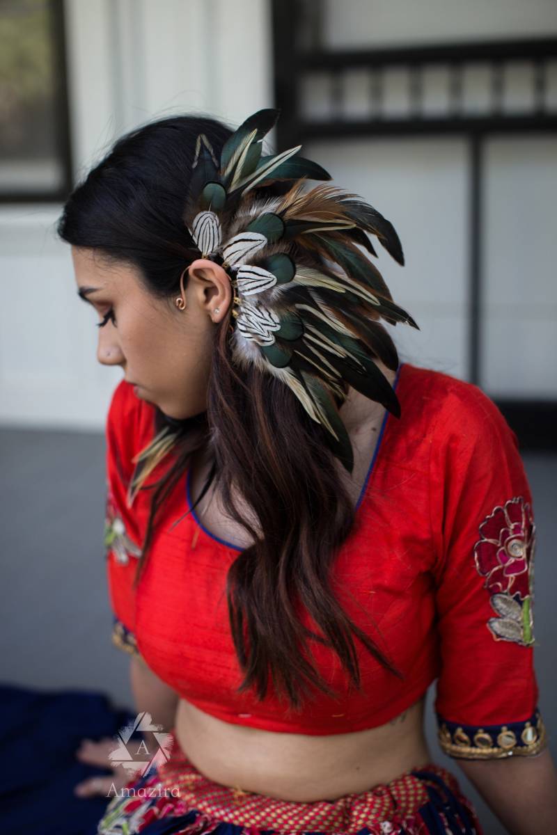 Kopfschmuck, Festival Fantasy Mittelalter Cosplay Kostüm, Feder Ohrmanschette, Geschenk Für Sie, Natürliche Federn, Comic-Con Kopfschmuck, Festival Fantasy Mittelalter Cosplay Kostüm, Feder Ohrmanschette, Geschenk Für Sie, Natürliche Federn, Comic-Con von Amazira