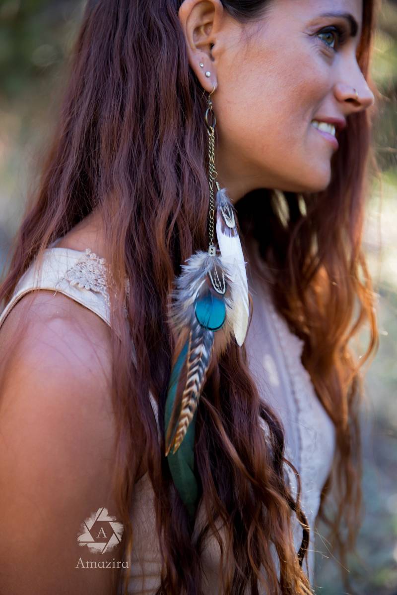 Natürliche Extra Lange Federohrringe, Tropfenkettenohrringe, Hahn-Grizzly-Federn, Boho-Hippie-Feder-statement, Beste Freundin Geschenk Für Sie Natürliche Extra Lange Federohrringe, Tropfenkettenohrringe, Hahn-Grizzly-Federn, Boho-Hippie-Feder-statement, Beste Freundin Geschenk Für Sie von Amazira