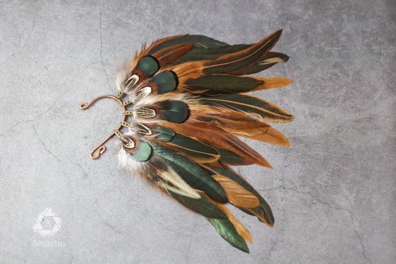 Zeigen Sie Kostüm Feder Ohrmanschette, Burlesque Burningman Valentinstag Geschenk Für Ihre Mutter, Megacon Cosplay, Hippie Boho Accessoires Zeigen Sie Kostüm Feder Ohrmanschette, Burlesque Burningman Valentinstag Geschenk Für Ihre Mutter, Megacon Cosplay, Hippie Boho Accessoires von Amazira