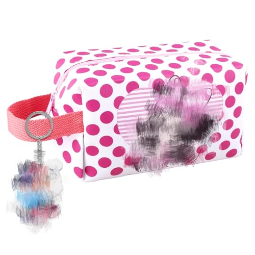 Cartoon Kosmetiktasche, Kulturtasche Damen Mini Kosmetiktasche Reise Tasche Kosmetik Reise Mädchen mit Dem Gleichen Schlüsselbund Travel Essentials Kindergeschenke von Amazluck