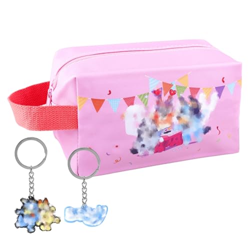 Cartoon Kosmetiktasche, Kulturtasche Damen Mini Kosmetiktasche Reise Tasche Kosmetiktasche Reise Kosmetiktasche Mädchen mit Dem Gleichen Schlüsselbund Travel Essentials Kindergeschenke von Amazluck