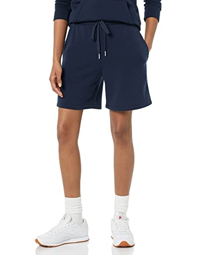 Amazon Aware Damen Einseitige Fleece-Shorts (in Übergröße erhältlich), Marineblau, 4XL Große Größen von Amazon Aware