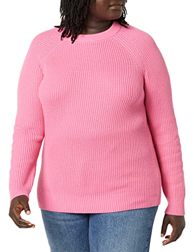 Amazon Aware Damen Gerippter Pullover mit Rundhalsausschnitt (in Übergröße erhältlich), Rosa, 6XL Große Größen von Amazon Aware
