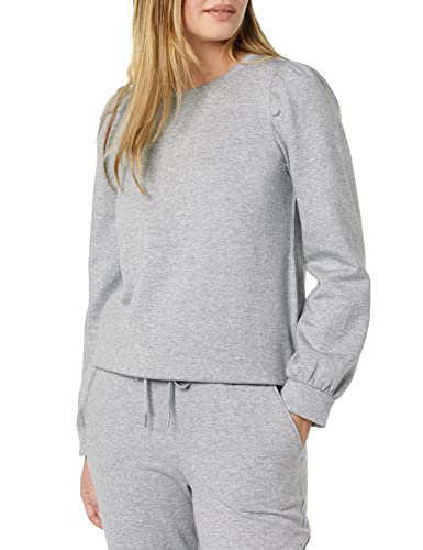 Amazon Aware Damen Sweatshirt mit Puffärmeln (in Übergröße erhältlich), Grau Meliert, 6XL Große Größen von Amazon Aware