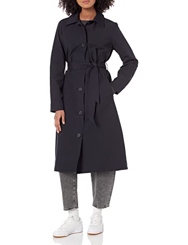 Amazon Essentials Damen Wasserabweisender Trenchcoat in lockerer Passform (in Übergröße erhältlich) (Früher Amazon Aware), Schwarz, 3XL Große Größen von Amazon Essentials