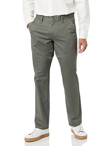 Amazon Aware Herren Chinohose Baumwolle gerades Bein, Dunkelgrau, 36W / 34L von Amazon Aware