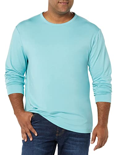Amazon Aware Herren T-Shirt lockere Passform Lange Ärmel, Aquablau, XL von Amazon Aware