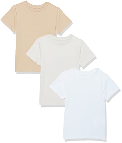 Amazon Aware Jungen Lockeres Kurzarm-T-Shirt aus Bio-Baumwolle, 3er-Pack, Neutral, 3 Jahre von Amazon Aware