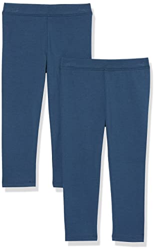 Amazon Aware Mädchen Jersey-Leggings aus Baumwoll-Stretch, 2er-Pack, Dunkles Marineblau, 9 Jahre von Amazon Aware