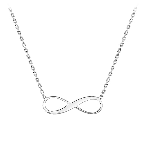 Amazon Essentials Halskette Infinity aus 9-karätigem Weißgold (ehemals Amazon Collection) von Amazon Essentials