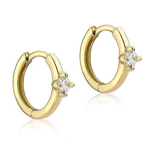 Amazon Essentials Ohrringe aus 9-Karätigem Gelbgold mit Zirkonia (ehemals Amazon Collection) von Amazon Essentials