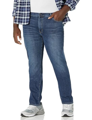 Amazon Essentials Herren Stretchjeans, Skinny-Passform, Mittlere Waschung, 33W / 30L von Amazon Essentials