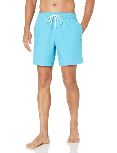 Amazon Essentials Herren Badehose, Schnell Trocknend, 18 cm, Aquablau, M von Amazon Essentials