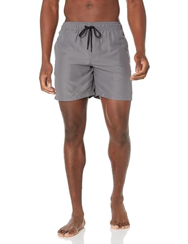 Amazon Essentials Herren Badehose, Schnell Trocknend, 18 cm, Kohlegrau, XL von Amazon Essentials