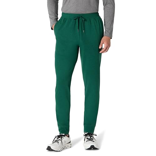 Amazon Essentials Herren Weiche Funktions-Strick-Trainingshose, 76cm Beininnenlänge, Grün Space-dye, M von Amazon Essentials