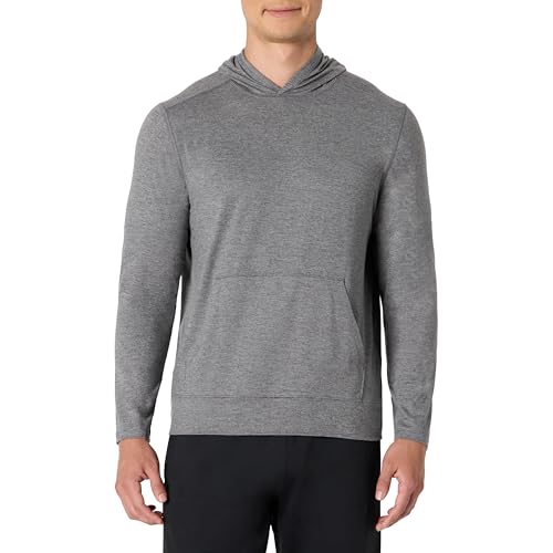 Amazon Essentials Herren Weiches Funktions-Strick-Sweatshirt mit Kapuze, Grau Space-dye, XXL von Amazon Essentials