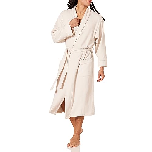 Amazon Essentials Herren Leichter Waffelpiqué-Bademantel (erhältlich in Big & Tall), Beige, XXL Amazon Essentials Herren Leichter Waffelpiqué-Bademantel (erhältlich in Big & Tall), Beige, XXL von Amazon Essentials