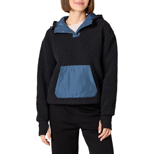 Amazon Essentials Damen Teddy-Fleecejacke (in Übergröße erhältlich), Schwarz, S von Amazon Essentials