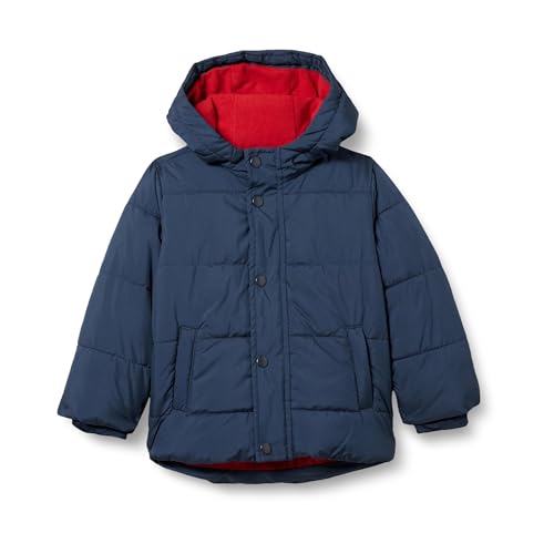 Amazon Essentials Baby Jungen Schwere Pufferjacke mit Kapuze, Marineblau, 12 Monate von Amazon Essentials