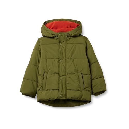 Amazon Essentials Baby Jungen Schwere Pufferjacke mit Kapuze, Olivgrün, 18 Monate von Amazon Essentials