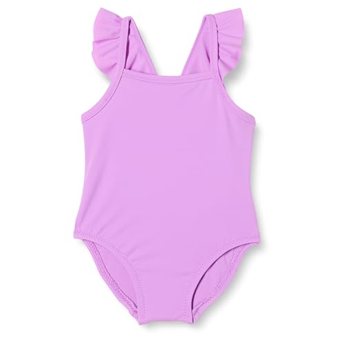 Amazon Essentials Baby Mädchen Einteiliger Badeanzug mit Rüschen, Helles Lavendel, 12 Monate von Amazon Essentials