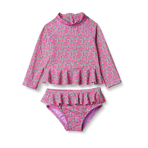 Amazon Essentials Baby Mädchen Rashguard-Set, Lila Intensive Rosa Posey Floral, 18 Monate von Amazon Essentials