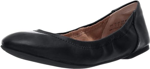 Amazon Essentials Damen Ballerinas Belice Zum Hineinschlüpfen, Schwarz Kunstleder, 40 EU Weit von Amazon Essentials