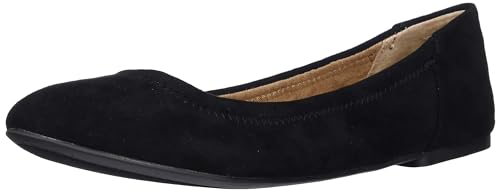 Amazon Essentials Damen Belice Ballerinas, Schwarz Mikro Wildleder, 42 EU von Amazon Essentials