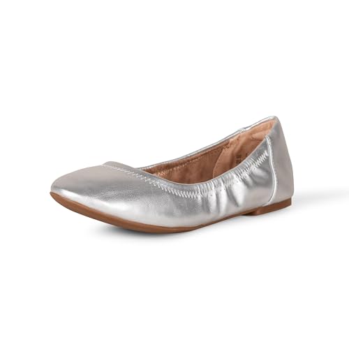 Amazon Essentials Damen Belice Ballerinas, Silber, 41 EU von Amazon Essentials