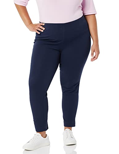 Amazon Essentials Damen Knöchelhose mit Bi-Stretch und seitlichem Reißverschluss in schmaler Passform, Marineblau, 40 von Amazon Essentials