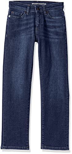 Amazon Essentials Jungen Gerade geschnittene Jeans mit normaler Passform, Dunkle Waschung, 9 Jahre Große Größen von Amazon Essentials