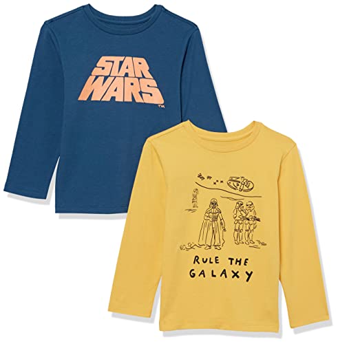 Amazon Essentials Disney | Marvel | Star Wars Jungen Langärmelige T-Shirts, 2er-Pack, Star Wars Rule The Galaxy, 5 Jahre von Amazon Essentials