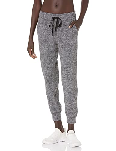 Amazon Essentials Damen Jogginghose aus Angerautem Tech-Stretch (Erhältlich in Übergröße), Kohlegrau Space-dye, XXL von Amazon Essentials