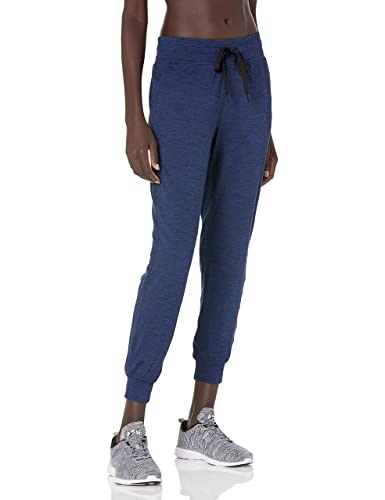 Amazon Essentials Damen Jogginghose aus Angerautem Tech-Stretch (Erhältlich in Übergröße), Marineblau Space-dye, XS von Amazon Essentials