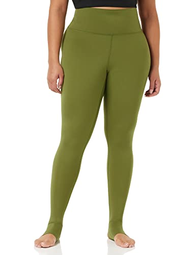 Amazon Essentials Damen Build Your Own Studio Sculpt Leggings mit gekreuzter Taille und voller Länge (Früher Core 10), Dunkles Olivgrün, XXL Große Größen von Amazon Essentials