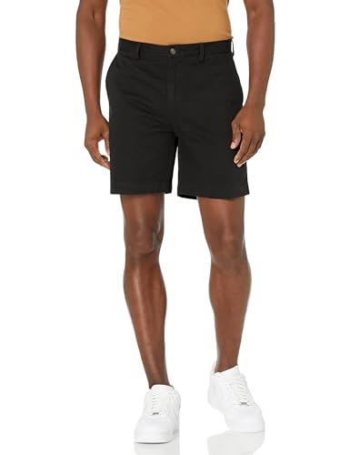 Amazon Essentials Herren Shorts, Klassischer Schnitt, 18 cm, Schwarz, 29W von Amazon Essentials