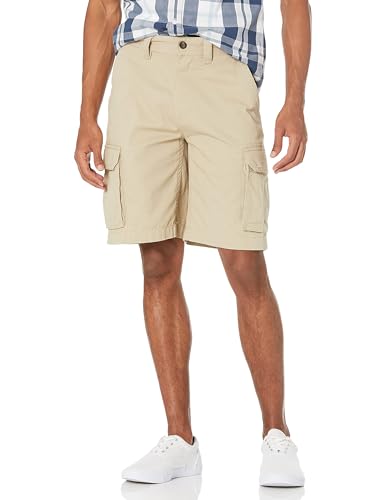 Amazon Essentials Herren Cargo-Shorts mit klassischer Schnitt (erhältlich in Big & Tall), Khakibraun, 32W von Amazon Essentials