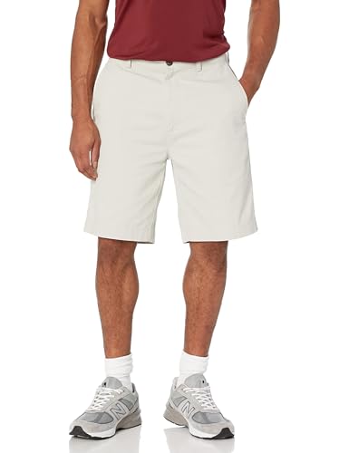 Amazon Essentials Herren Shorts, Klassischer Schnitt, 23 cm, Silber, 29W von Amazon Essentials