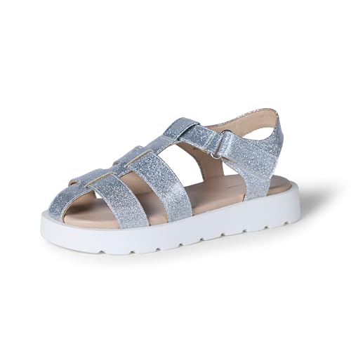 Amazon Essentials Mädchen Closed Toe Fisherman Sandals, Silberfarbener Glitzer, 31 EU Amazon Essentials Mädchen Closed Toe Fisherman Sandals, Silberfarbener Glitzer, 31 EU von Amazon Essentials