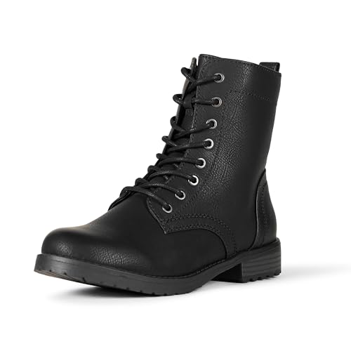 Amazon Essentials Damen Kampfstiefel mit Schnürung, Schwarz, 36.5 EU von Amazon Essentials